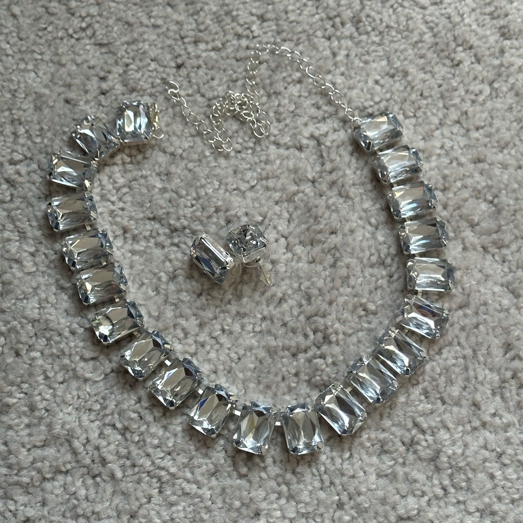 Gem Necklace/Earring Set For Halloween Costume